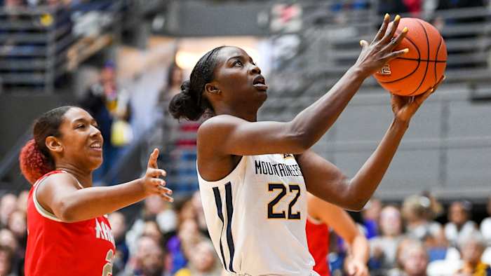 After a wending journey, Ejiofor ended up in Morgantown, where she started 20 games for the 17–12 Mountaineers.